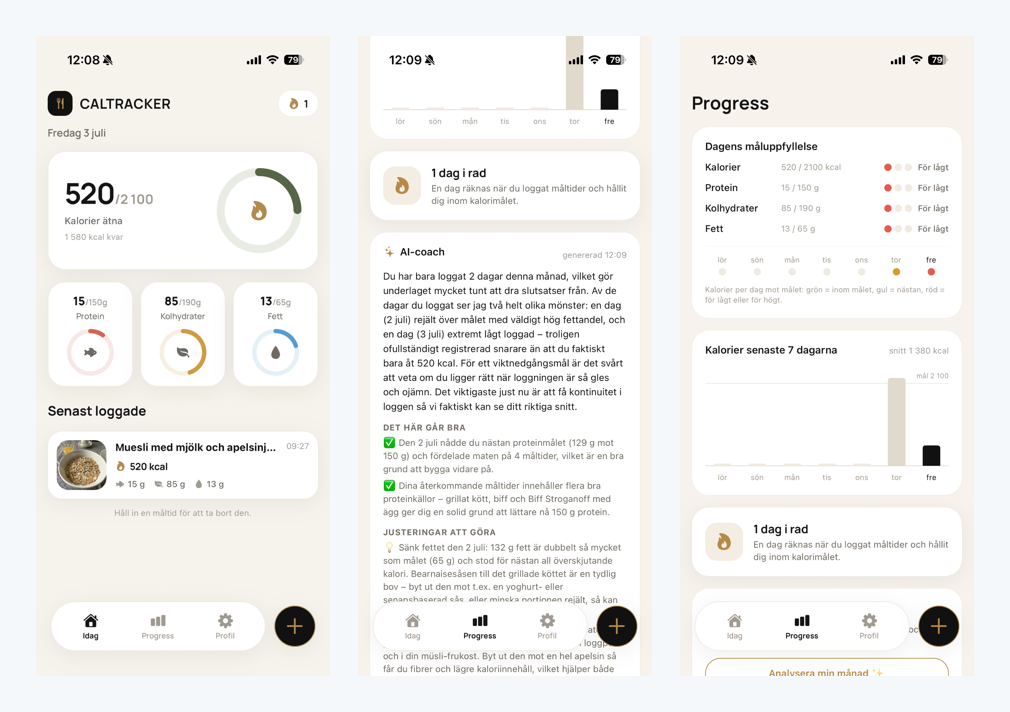 Matkollen – hälsoapp
